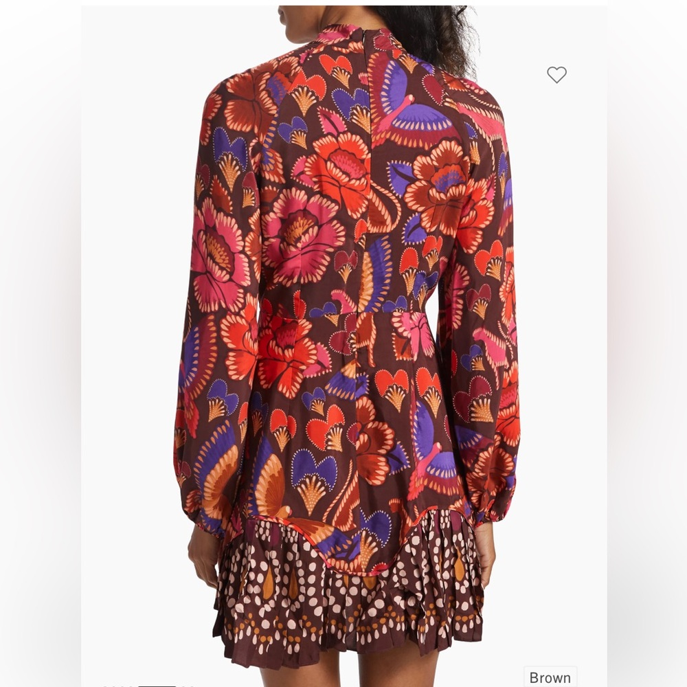 FARM Rio Bright Flora Colorful Long Sleeve
Satin Mini Dress Boho Size XL - Picture 6 of 12